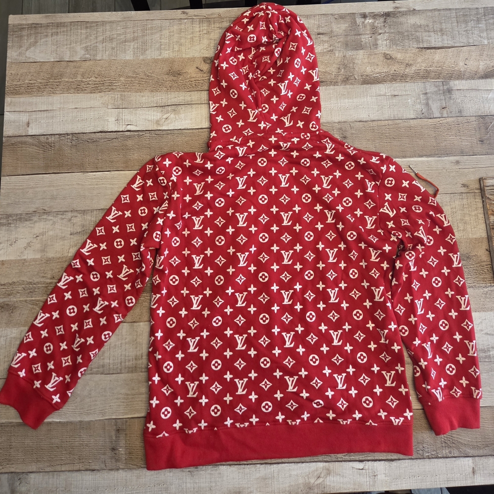 Supreme Red Patterned Hoodie - image 6